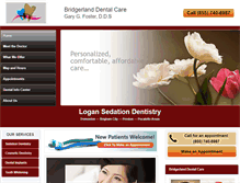 Tablet Screenshot of logansedationdentist.com